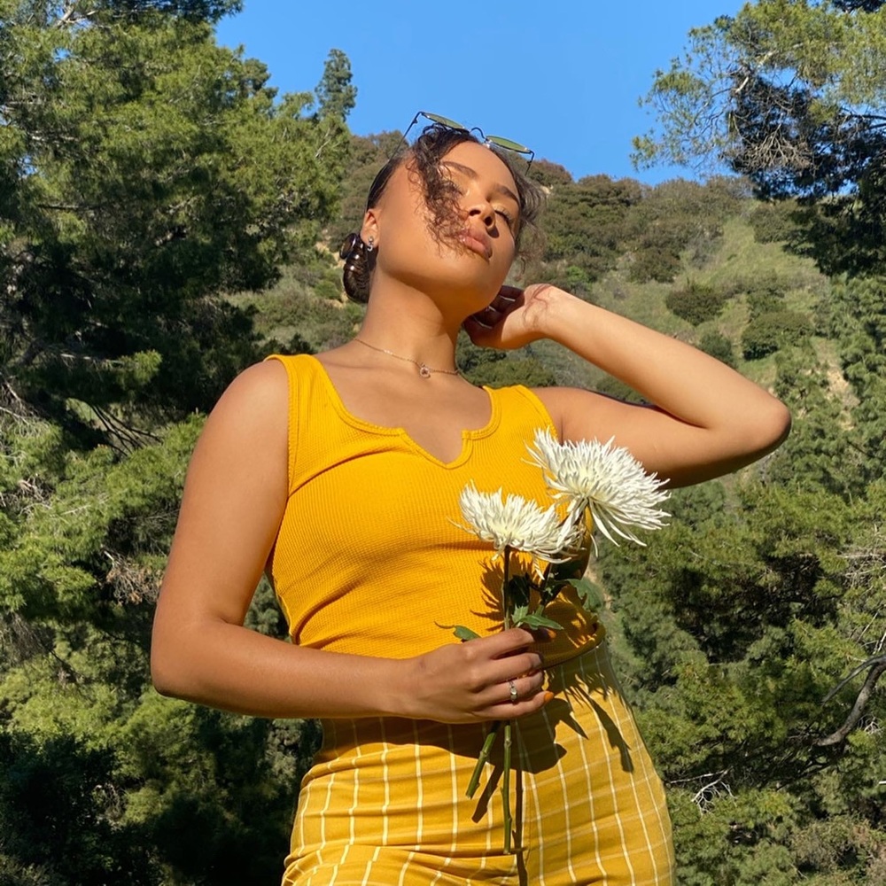 Size Medium Simple “Wild Fable” Yellow Tank